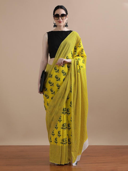 Golden Serenade  I Indara Saree